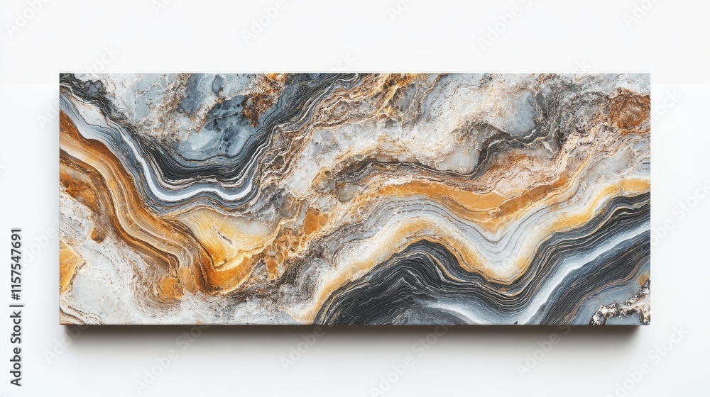 Fototapeta premium Vibrant Swirling Patterns in Granite Sample