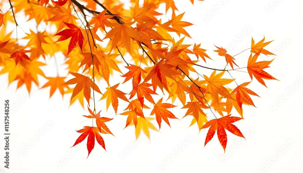 Autumn maple leaves blowing in the air. Movement and natural flow isolated against a transparent background Autumn maple leaves blowing in the air. Movement and natural flow isolated against a transparent background