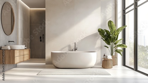 Elegant Beige and Gray Polished Granite Tile Design