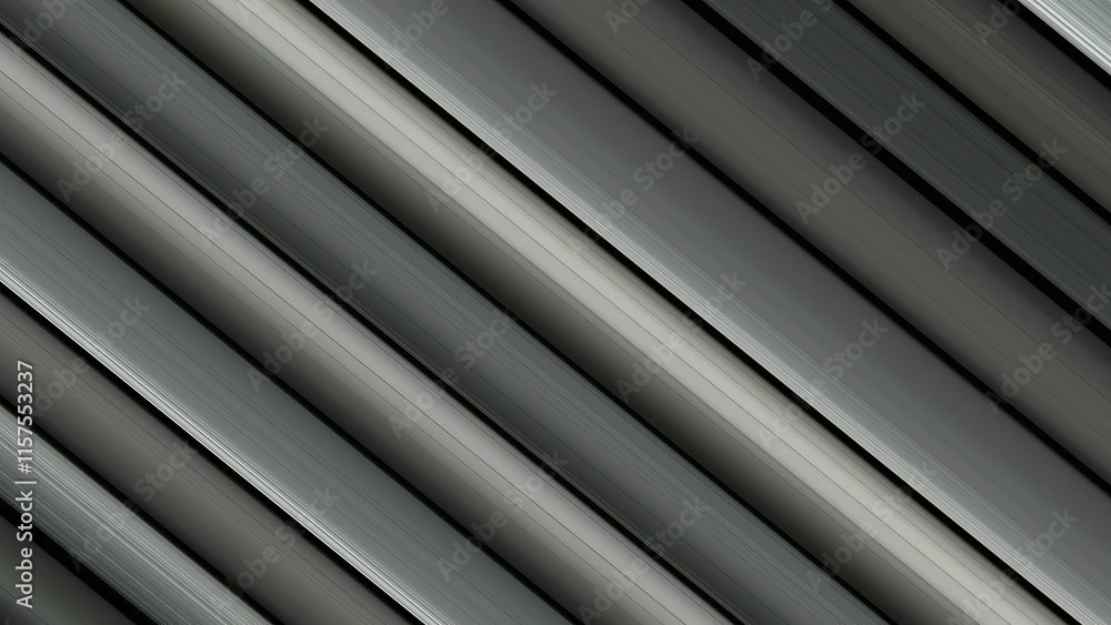 Fototapeta premium Grey Striped Background - Diagonal Dark Stripes