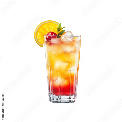 Cocktail Vector isolated or on white background. Mocktail. Summer soda