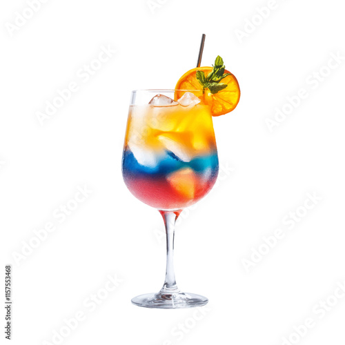 Cocktail Vector isolated or on white background. Mocktail. Summer soda