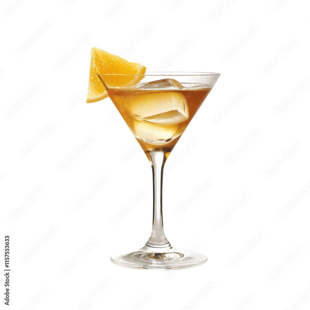 Cocktail Vector isolated or on white background. Mocktail. Summer soda Cocktail Vector isolated or on white background. Mocktail. Summer soda