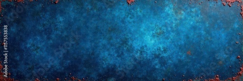 Distressed canvas with grungy dark blue background and metallic textures, abstract, texture