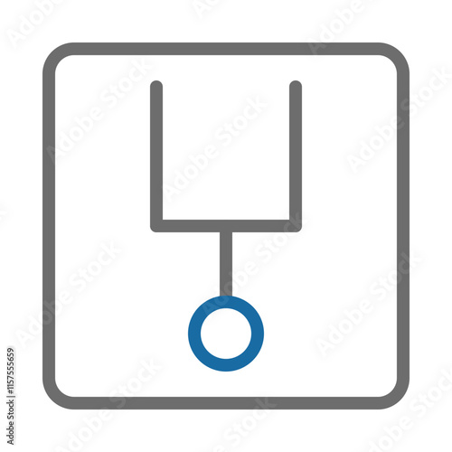 Pendulum Symbol. Concept of Time, Measurement, and Physics.