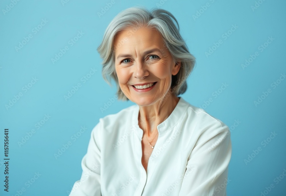 Portrait of a smiling woman with a gentle expression Portrait of a smiling woman with a gentle expression