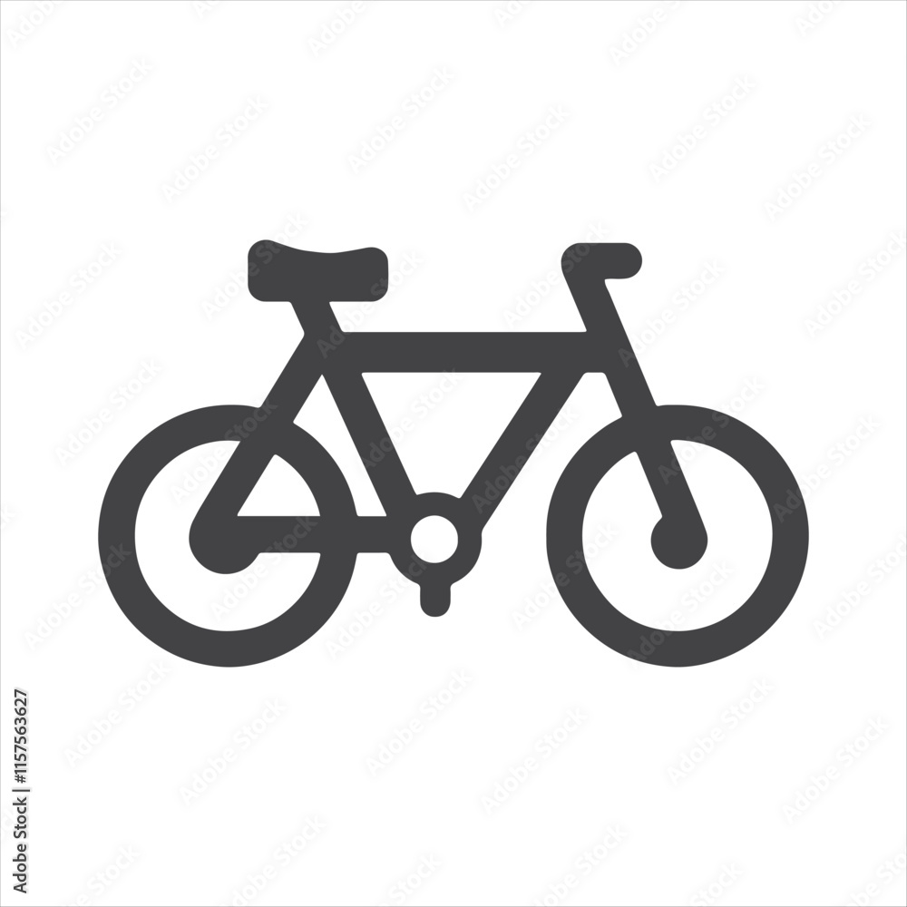 Black and white Bicycle icon silhouette vector Black and white Bicycle icon silhouette vector
