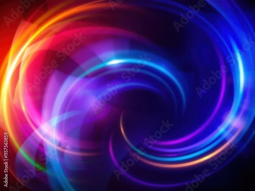 Vibrant Abstract Swirls of Colorful Light in Motion Creating a Dynamic Background for Creative Projects and Digital Artwork