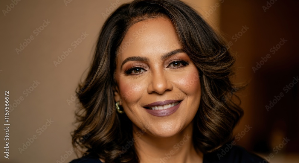 Portrait of a mature hispanic female with a warm smile for professional use Portrait of a mature hispanic female with a warm smile for professional use