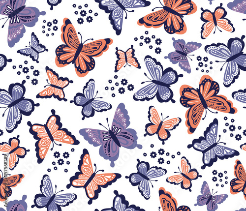 Happy Spring Butterflies Plum