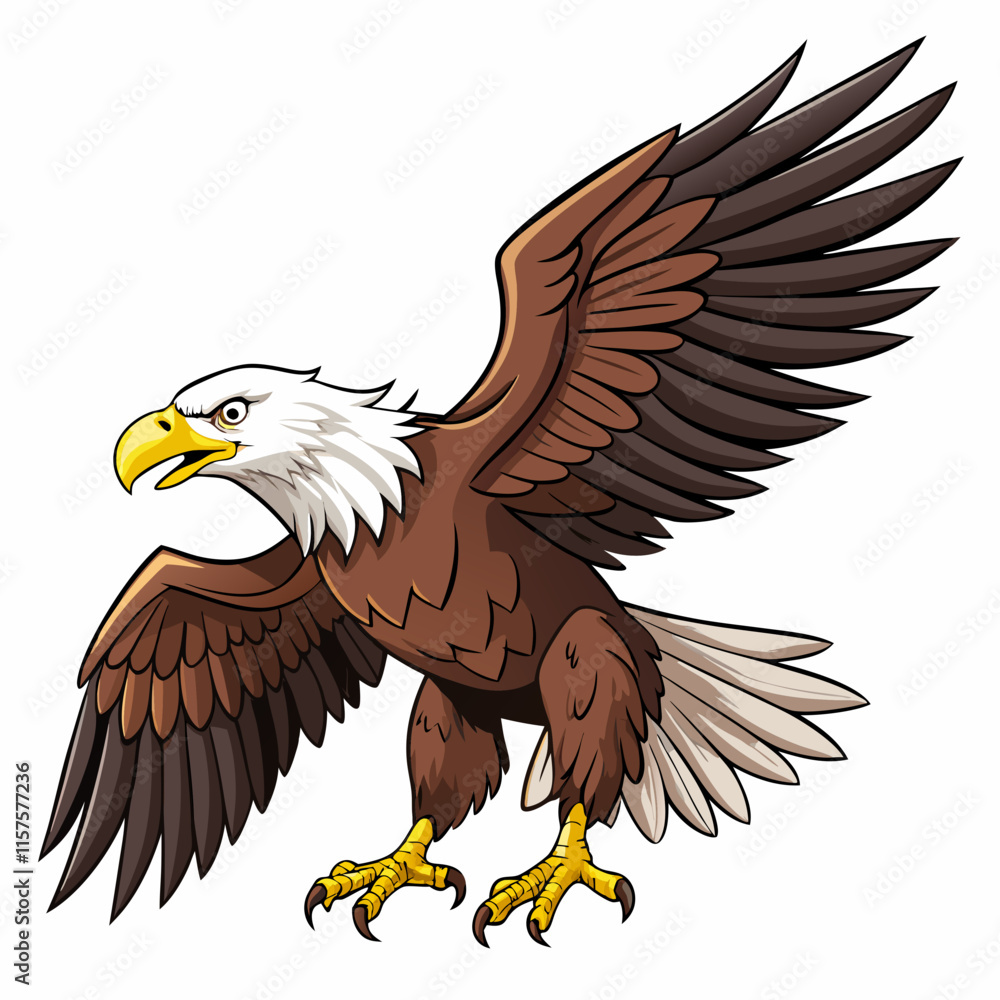 Naklejka premium american bald eagle