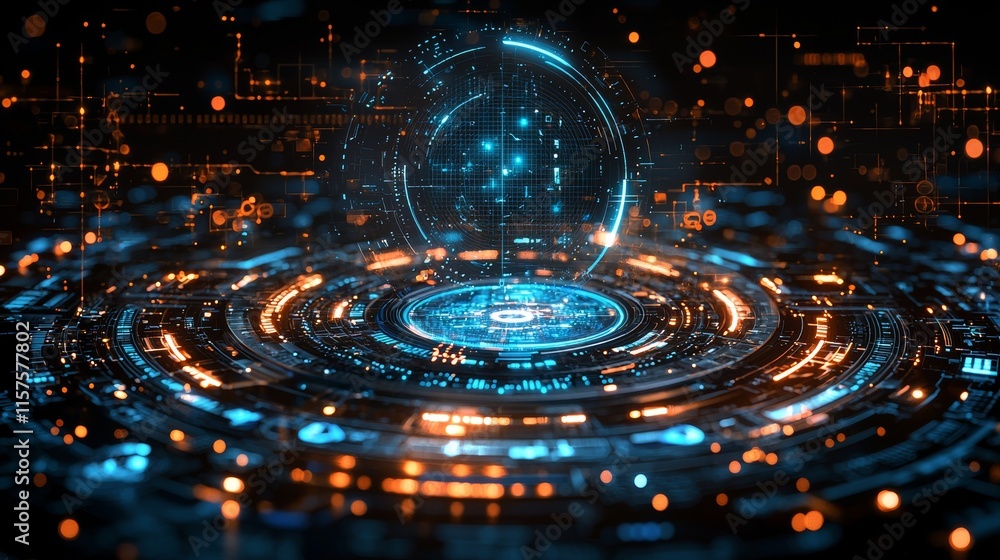 An artistic digital depiction of a high-speed, luminous line background radiating from a technological circular turntable, representing a creative concept. An artistic digital depiction of a high-speed, luminous line background radiating from a technological circular turntable, representing a creative concept.