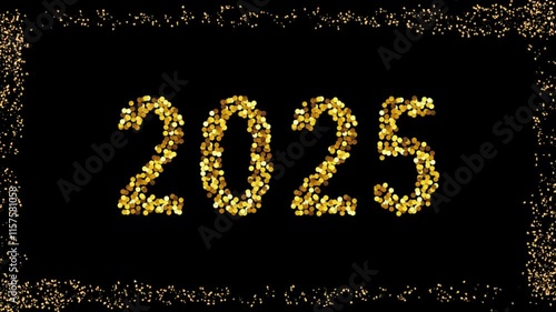  Happy New Year 2025 with fireworks visualization video