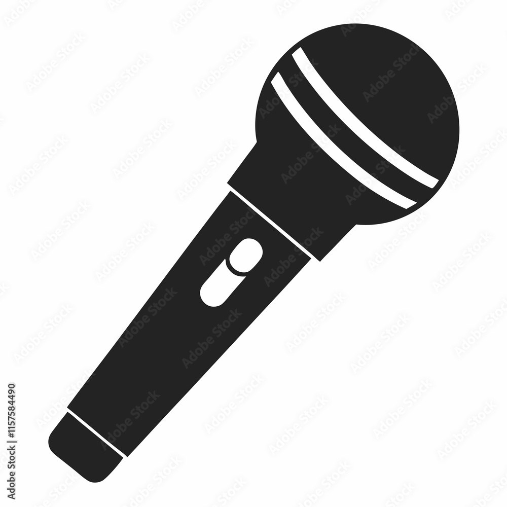 Microphone Silhouette Vector Art Microphone Silhouette Vector Art