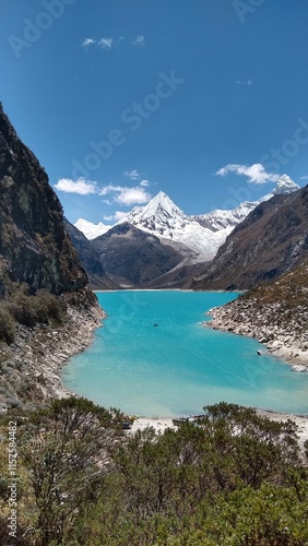 laguna paron no parque nacional huascarán, peru 