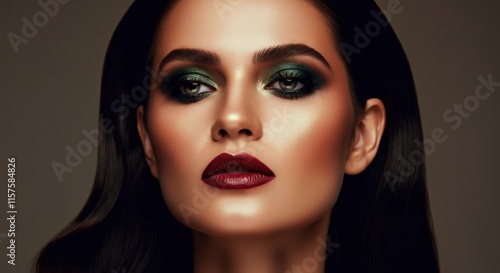 Wallpaper Mural Bold beauty portrait of young female with dramatic makeup ideal for fashion or cosmetic design Torontodigital.ca