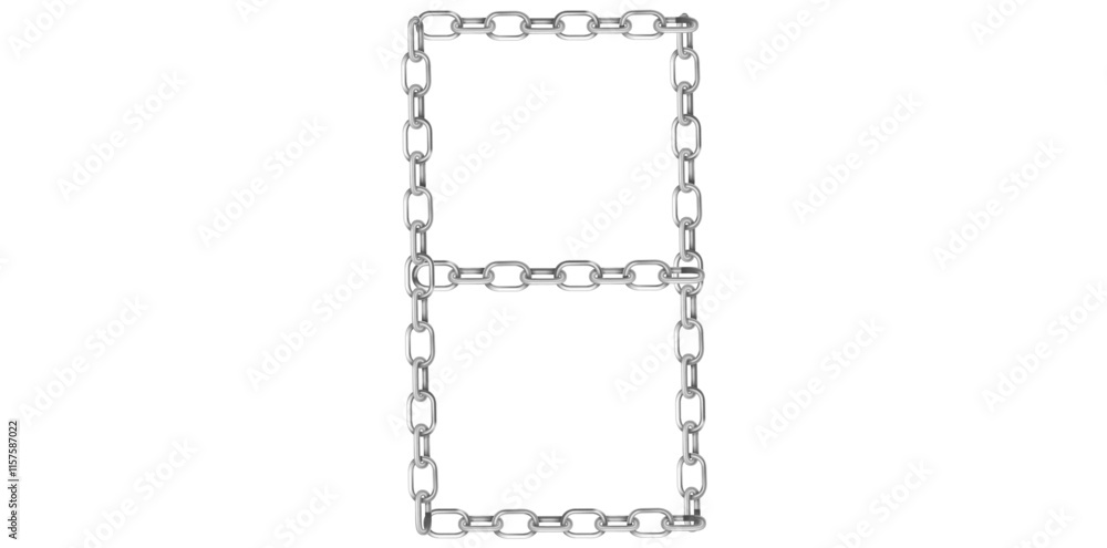 Vertical View Of Metallic Silver Chain Frame Vector Illustration.
Vertical View Of Metallic Silver Chain Frame Vector Illustration.