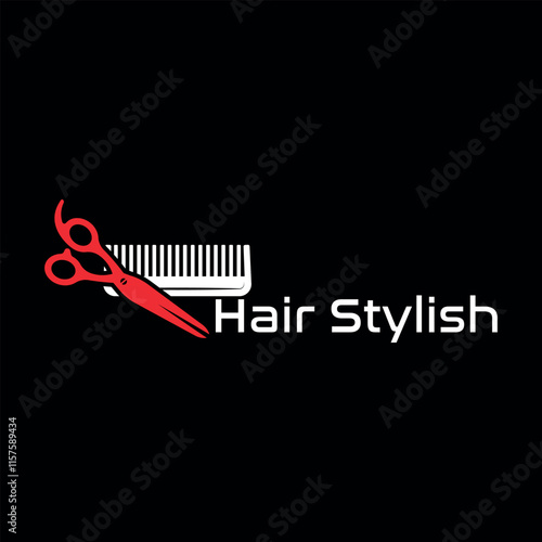 hair cutting and body hair removal logo design vector	