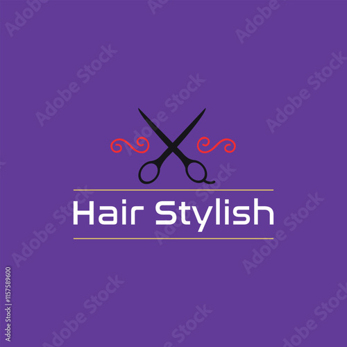 hair cutting and body hair removal logo design vector	