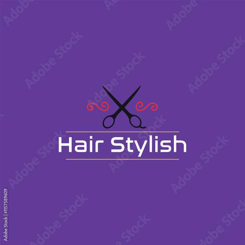 hair cutting and body hair removal logo design vector	