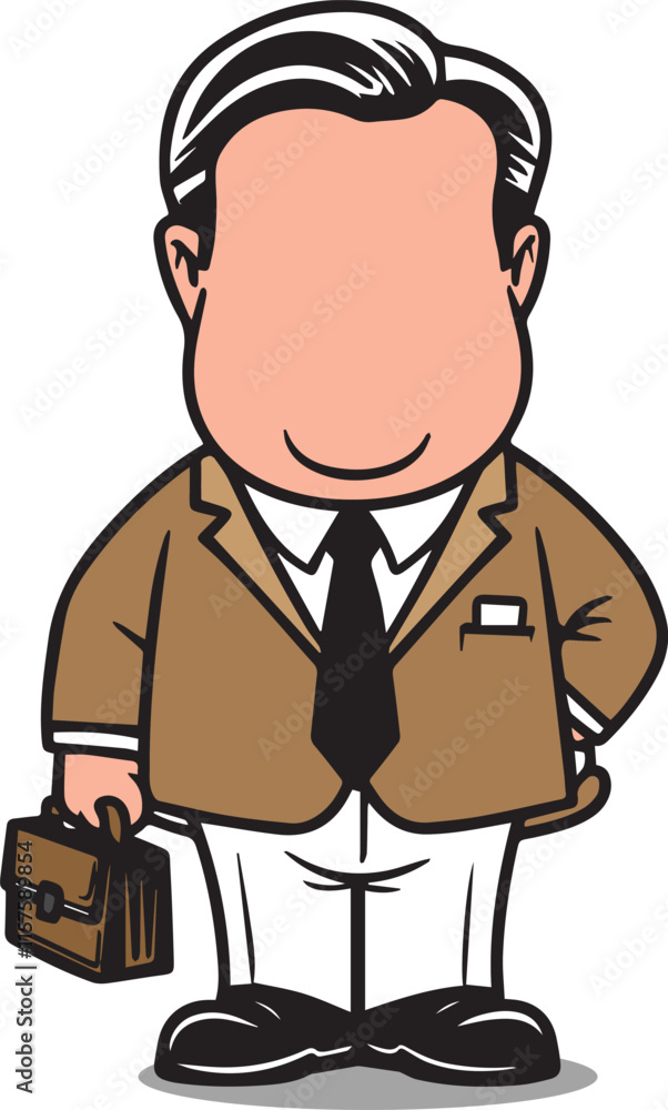 Corporate Leader Holding Briefcase vector Corporate Leader Holding Briefcase vector