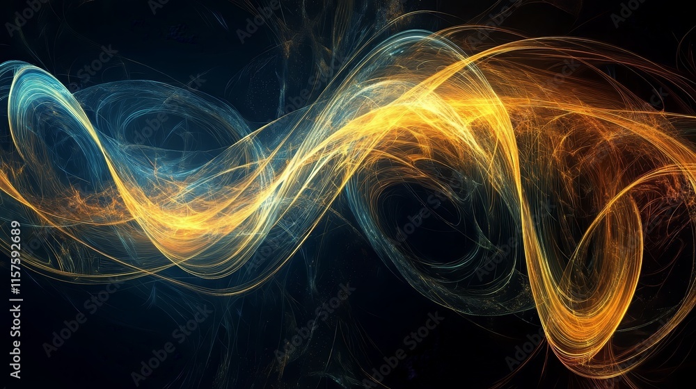 Naklejka premium Abstract swirling light energy, vibrant colors
