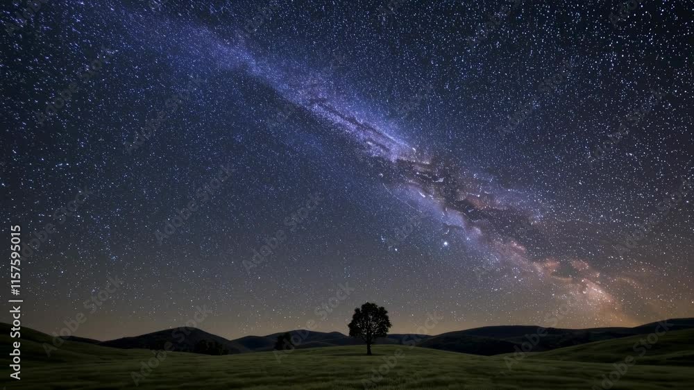 Milky Way, Dark Sky, Tree Silhouettes, Stellation Devices on Forest Floor for Astronomy Visualization Milky Way, Dark Sky, Tree Silhouettes, Stellation Devices on Forest Floor for Astronomy Visualization