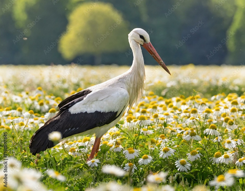 Fototapeta premium Zwischen Blumen auf einer Wiese
