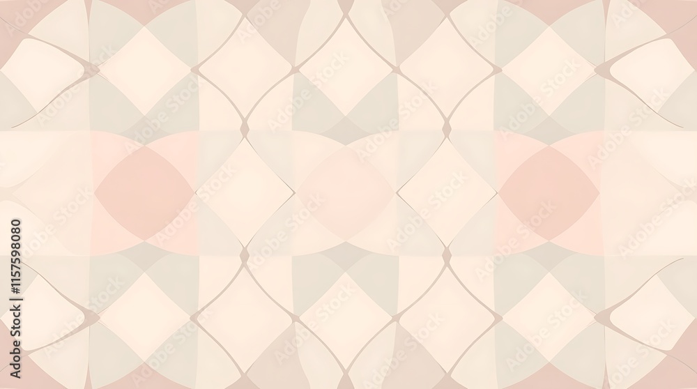 Abstract Geometric Pattern in Soft Pink and Beige Tones: A seamless pattern of intersecting lines and shapes in soft pink and beige tones create a delicate and elegant design, perfect for backgrounds. Abstract Geometric Pattern in Soft Pink and Beige Tones: A seamless pattern of intersecting lines and shapes in soft pink and beige tones create a delicate and elegant design, perfect for backgrounds.