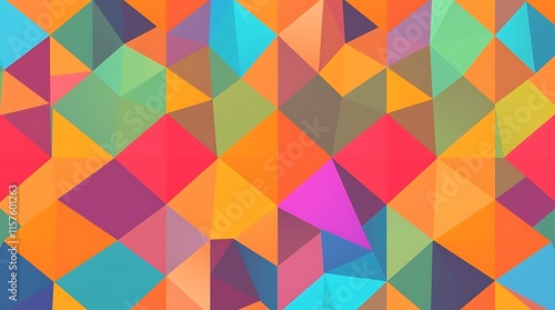 Wallpaper Mural Abstract Geometric Pattern in Vibrant Hues  Torontodigital.ca