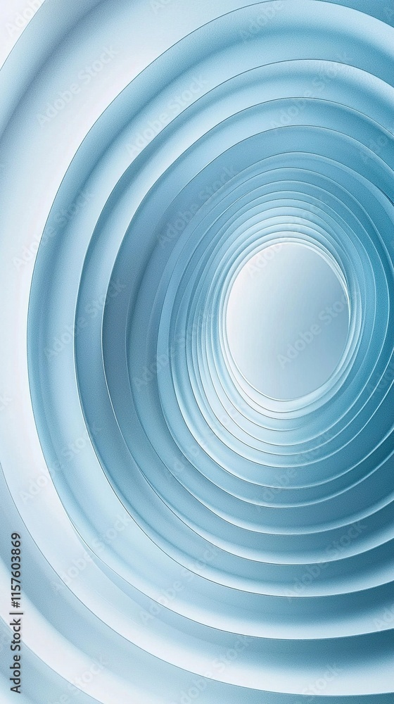 Elegant spirals of soft blue curves create a calming abstract design Elegant spirals of soft blue curves create a calming abstract design