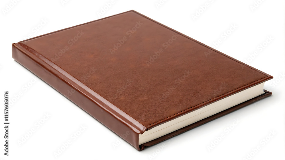 Brown book on white background Brown book on white background