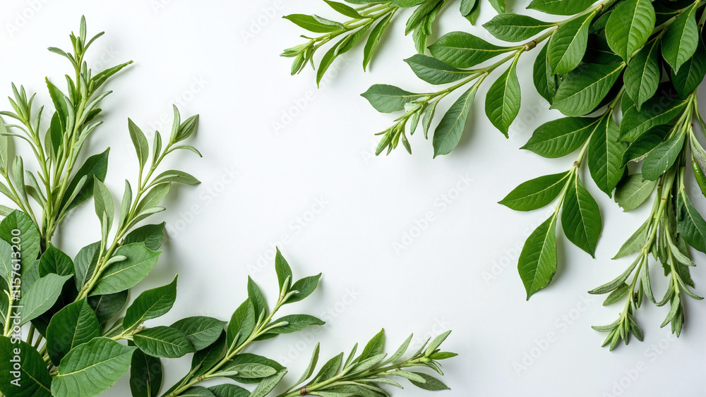 Elegant Botanical Composition: Herbal Arrangement on White for Wedding Invitations, Eco-Friendly Branding, and Wellness Products Elegant Botanical Composition: Herbal Arrangement on White for Wedding Invitations, Eco-Friendly Branding, and Wellness Products
