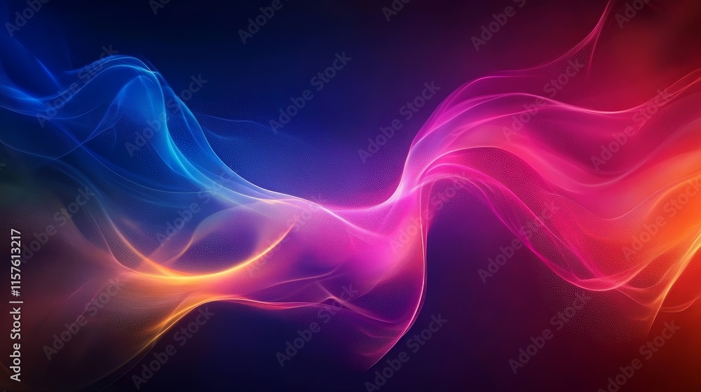 Fototapeta premium Abstract colorful wavy smoke background