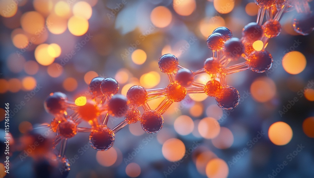 Glowing molecular structure, abstract science background. Glowing molecular structure, abstract science background.