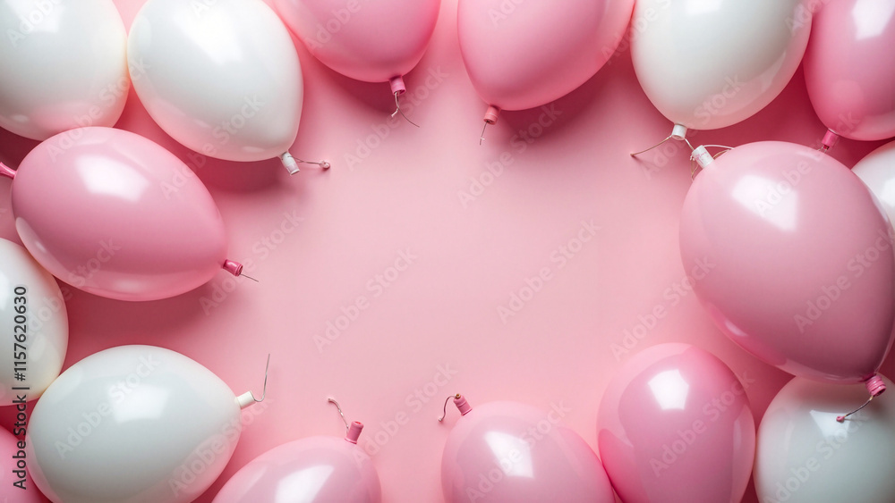 custom made wallpaper toronto digitalFestive Balloon Arrangement on Pink Background: Perfect for Celebrations, Invitations, and Marketing Materials