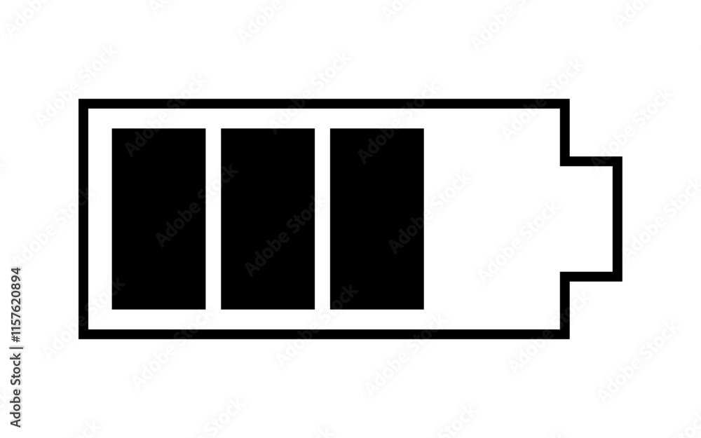 battery icon Horizontal vector illustration battery icon Horizontal vector illustration