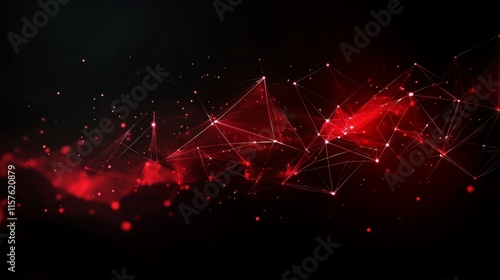 Abstract red and black plexus background