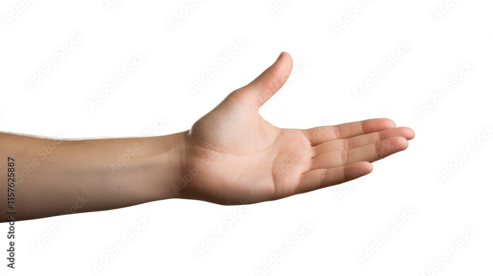 Open Hand Gesture on White Background Open Hand Gesture on White Background