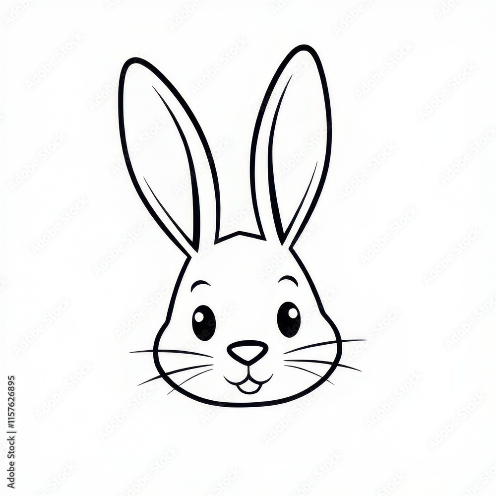Obraz premium rabbit head icon vector