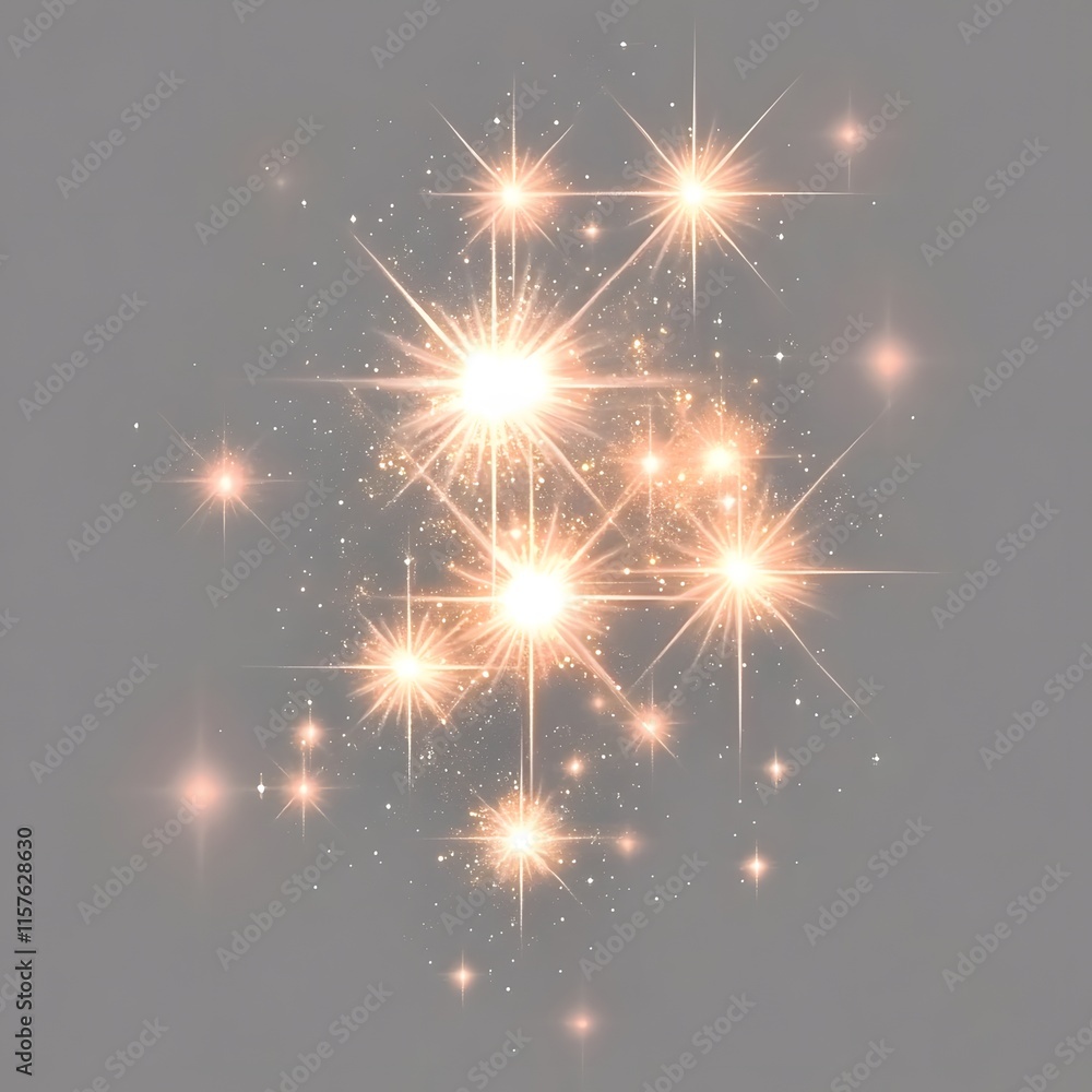 Naklejka premium star sparks with white background and 3d effect