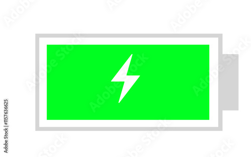 battery Charge icon Horizontal vector illustration
