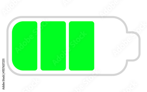 battery icon Horizontal vector illustration