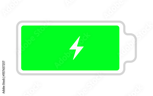 battery Charge icon Horizontal vector illustration