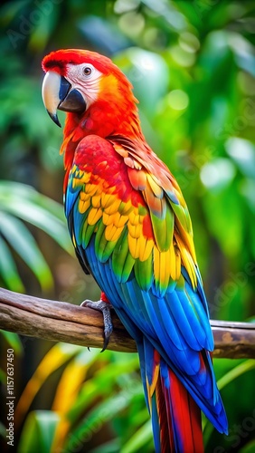 A colorful parrot nature background photo