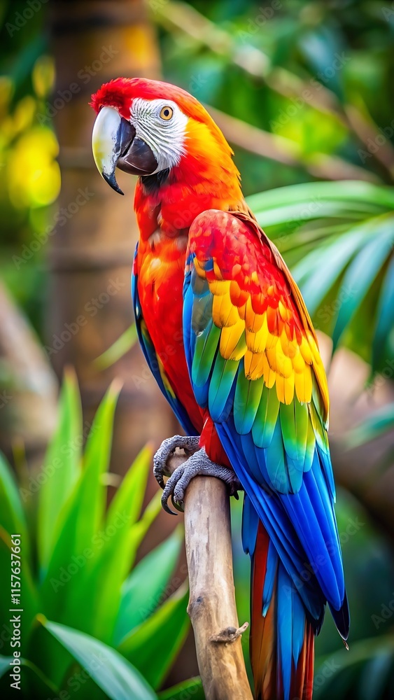 A colorful parrot nature background A colorful parrot nature background