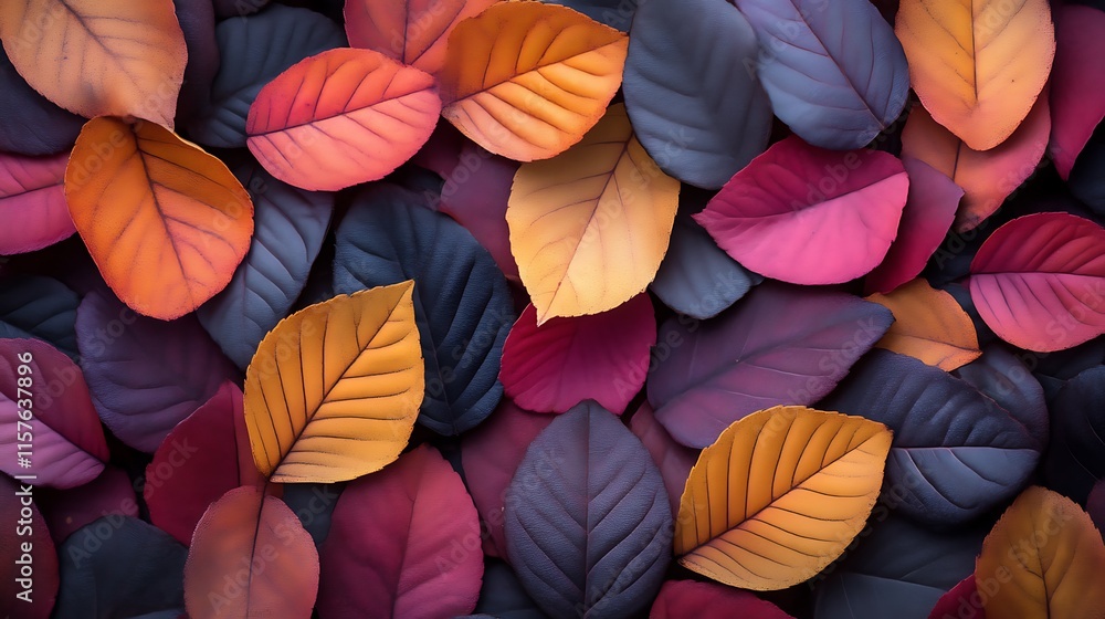 Autumn Leaves in Varied Hues and Shades Autumn Leaves in Varied Hues and Shades