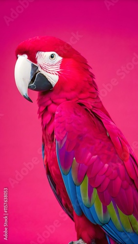 A colorful parrot in studio photo