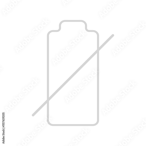 Battery dead icon Vertical vector illustration