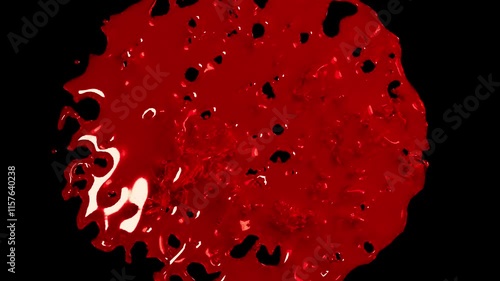 Plasma, liquid moves in space with splashes on a transparent background with an alpha channel. photo